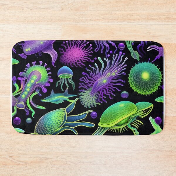 Item preview, Bioluminescent Deep Ocean Amoeba Pattern designed and sold by DreamCraze.