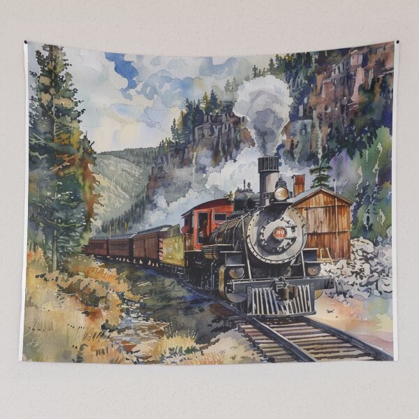 Item preview, A Watercolor Design of Durango and Silverton Railroad - Colorado - US designed and sold by Sketch-Shack.