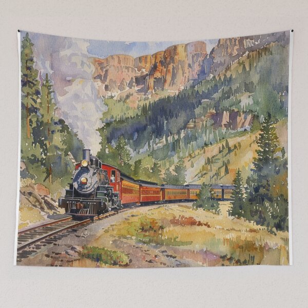 Item preview, A Watercolor Design of Durango and Silverton Railroad - Colorado - US designed and sold by Sketch-Shack.
