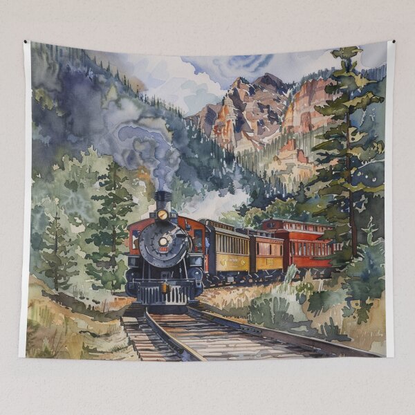 Item preview, A Watercolor Design of Durango and Silverton Railroad - Colorado - US designed and sold by Sketch-Shack.