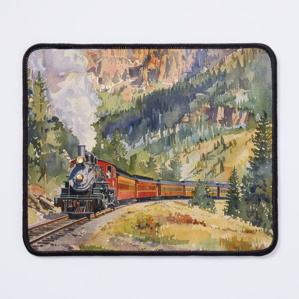 Item preview, A Watercolor Design of Durango and Silverton Railroad - Colorado - US designed and sold by Sketch-Shack.