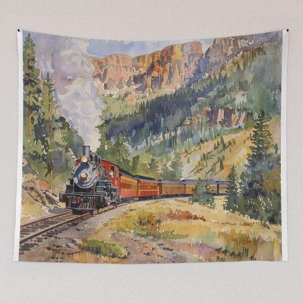 Item preview, A Watercolor Design of Durango and Silverton Railroad - Colorado - US designed and sold by Sketch-Shack.