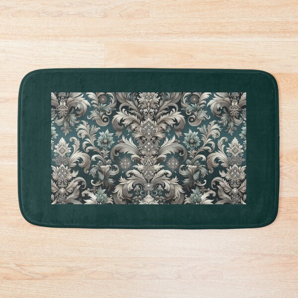 Item preview, Silver & Matte Teal Baroque designed and sold by DesignsByPrnces.
