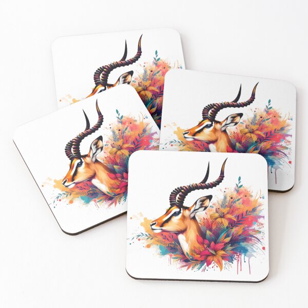 Item preview, A beautiful colorful impala with several leaves around designed and sold by Marcoshop10.
