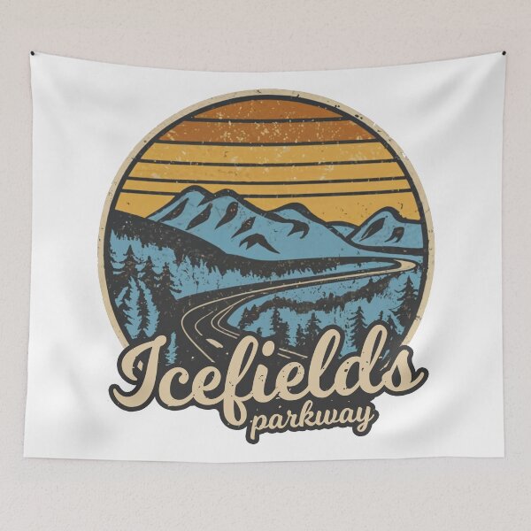 Item preview, Icefields Parkway Alberta Canada Retro designed and sold by Esskay Designs.