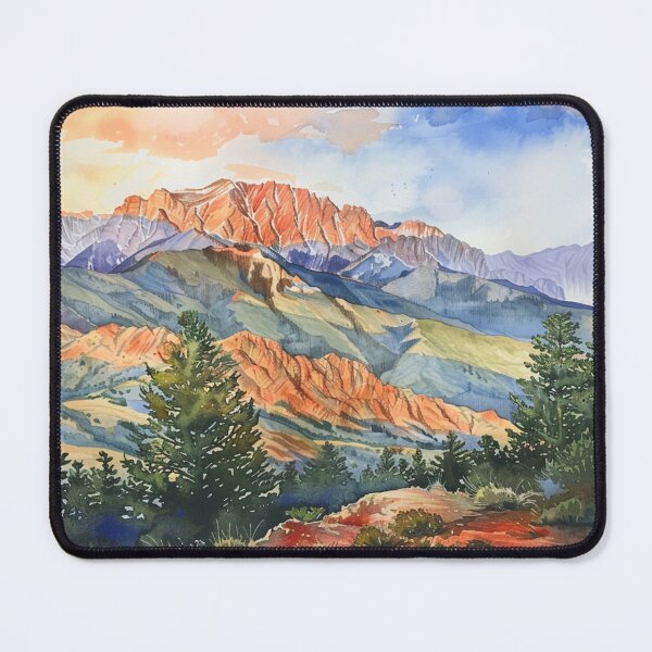 Item preview, A Watercolor Design of Pikes Peak - Colorado Springs - US designed and sold by Sketch-Shack.