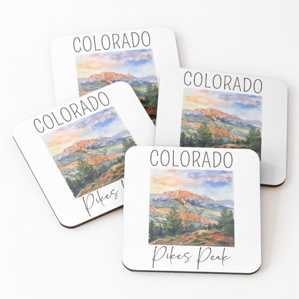 Item preview, A Watercolor Design of Pikes Peak - Colorado Springs - US designed and sold by Sketch-Shack.