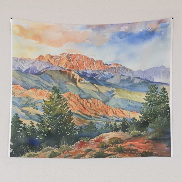 Item preview, A Watercolor Design of Pikes Peak - Colorado Springs - US designed and sold by Sketch-Shack.