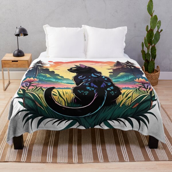 Item preview, A black cat in the night forest designed and sold by ArtBoom73.