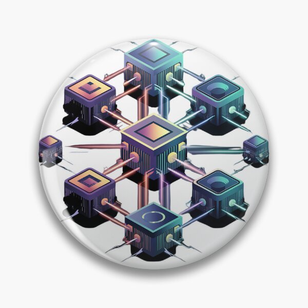 Item preview, Futuristic Digital Network Abstract Art, Blockchain Cryptocurrency  designed and sold by TrendyGraphTees.