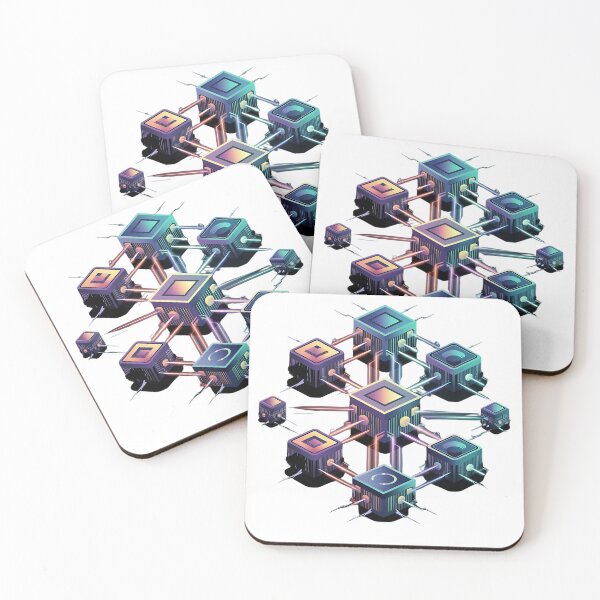 Item preview, Futuristic Digital Network Abstract Art, Blockchain Cryptocurrency  designed and sold by TrendyGraphTees.