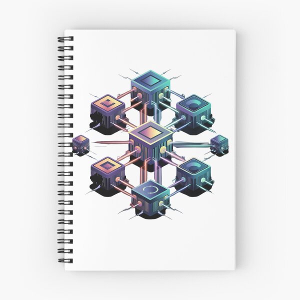 Item preview, Futuristic Digital Network Abstract Art, Blockchain Cryptocurrency  designed and sold by TrendyGraphTees.