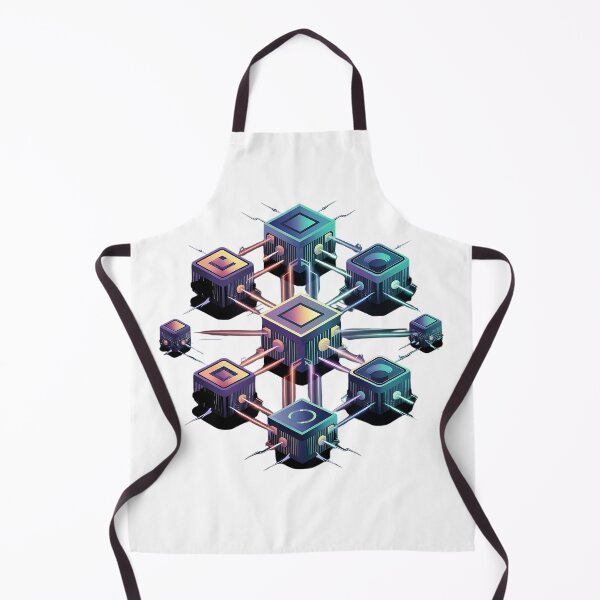 Item preview, Futuristic Digital Network Abstract Art, Blockchain Cryptocurrency designed and sold by TrendyGraphTees.