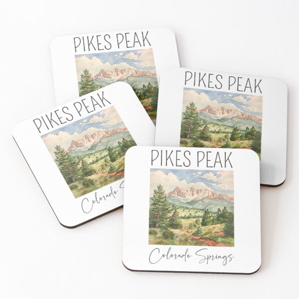 Item preview, A Watercolor Design of Pikes Peak - Colorado Springs - US designed and sold by Sketch-Shack.
