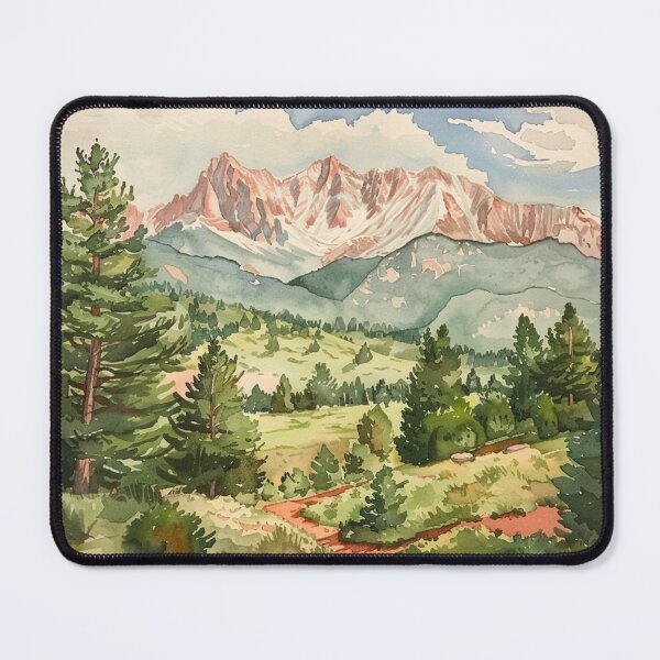 Item preview, A Watercolor Design of Pikes Peak - Colorado Springs - US designed and sold by Sketch-Shack.