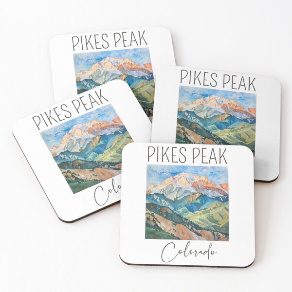 Item preview, A Watercolor Design of Pikes Peak - Colorado Springs - US designed and sold by Sketch-Shack.