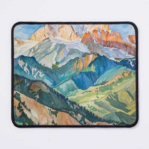 Item preview, A Watercolor Design of Pikes Peak - Colorado Springs - US designed and sold by Sketch-Shack.