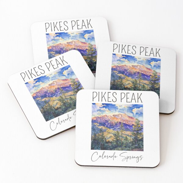 Item preview, A Watercolor Design of Pikes Peak - Colorado Springs - US designed and sold by Sketch-Shack.