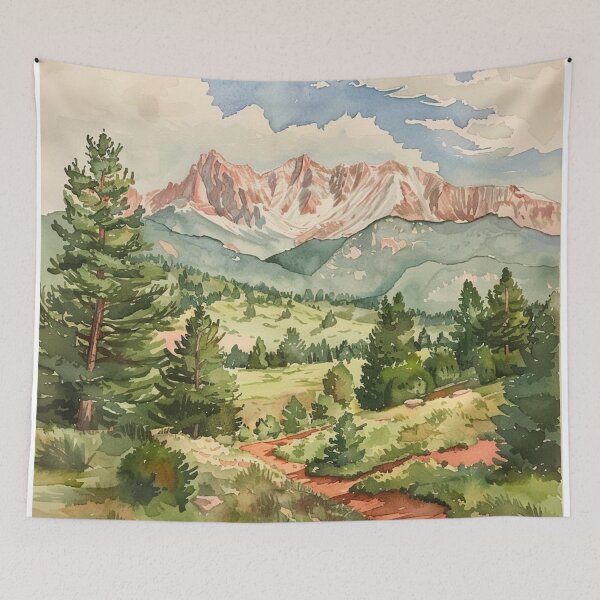Item preview, A Watercolor Design of Pikes Peak - Colorado Springs - US designed and sold by Sketch-Shack.