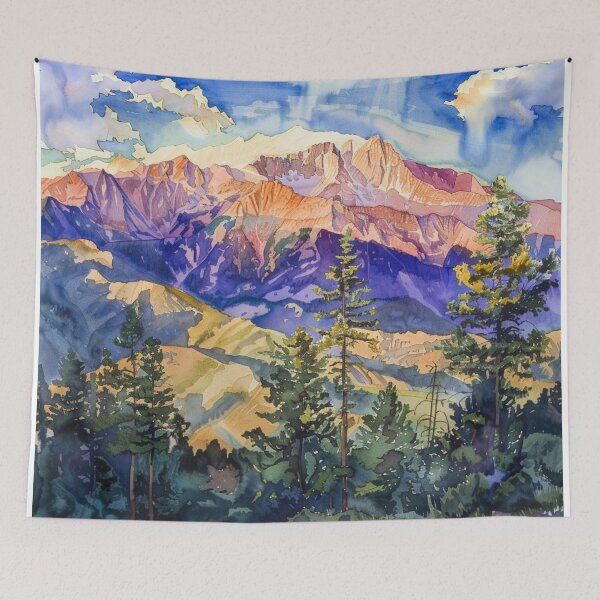 Item preview, A Watercolor Design of Pikes Peak - Colorado Springs - US designed and sold by Sketch-Shack.