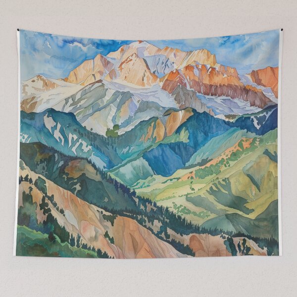 Item preview, A Watercolor Design of Pikes Peak - Colorado Springs - US designed and sold by Sketch-Shack.