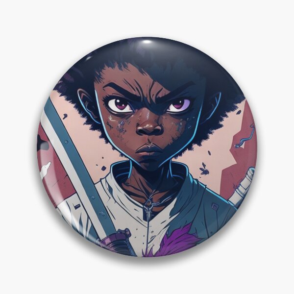 Item preview, The Afro Kid Samurai Splash Art designed and sold by TondoMeander.