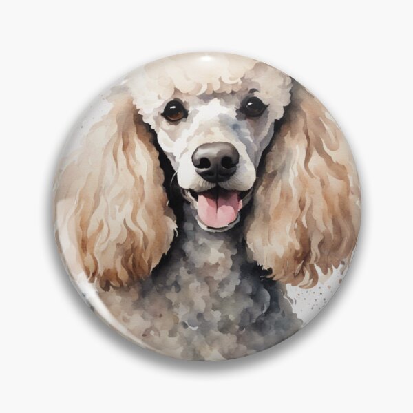 Item preview, "Joyful Curles: Watercolor Poodle Portrait" designed and sold by Bohospiritart.