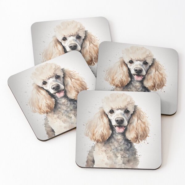 Item preview, "Joyful Curles: Watercolor Poodle Portrait" designed and sold by Bohospiritart.