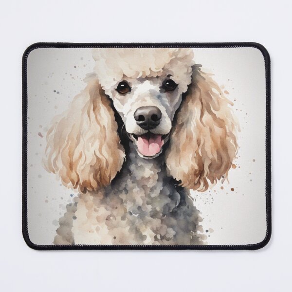 Item preview, "Joyful Curles: Watercolor Poodle Portrait" designed and sold by Bohospiritart.
