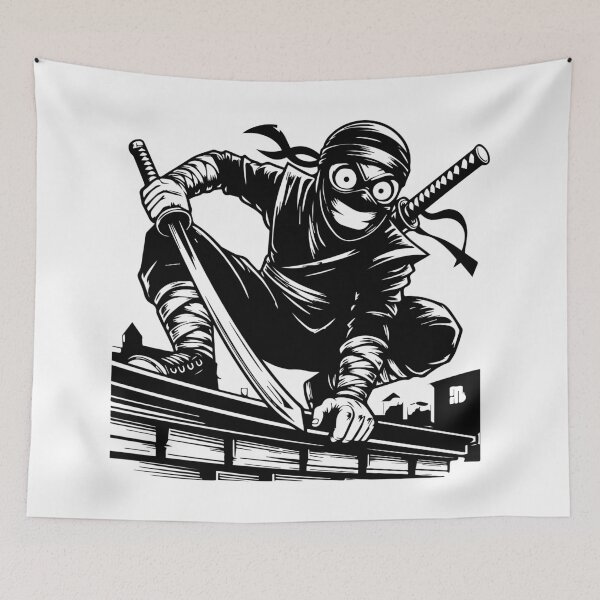 Item preview, ninja retro designed and sold by Ren-Zou.