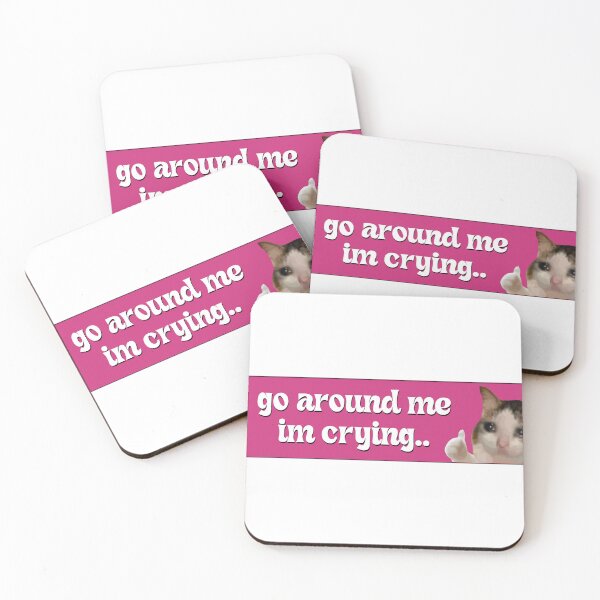 Item preview, Go Around Me I'm Crying Funny Meme Cat Bumper designed and sold by fanky-bumper.