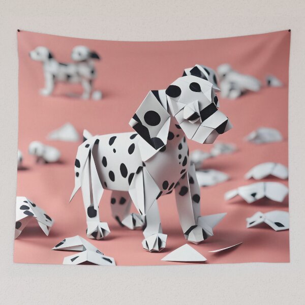 Item preview, Origami Art - Spots of Joy: Dalmatian Puppy Playtime designed and sold by ArtfulFolds.