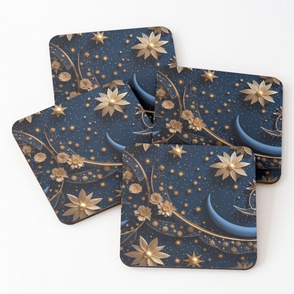 Item preview, "Celestial Elegance: Golden Nightscape" designed and sold by Bohospiritart.