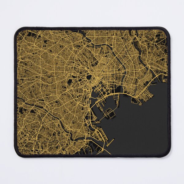 Item preview, Tokyo black and gold stylized city map designed and sold by Iwoko.
