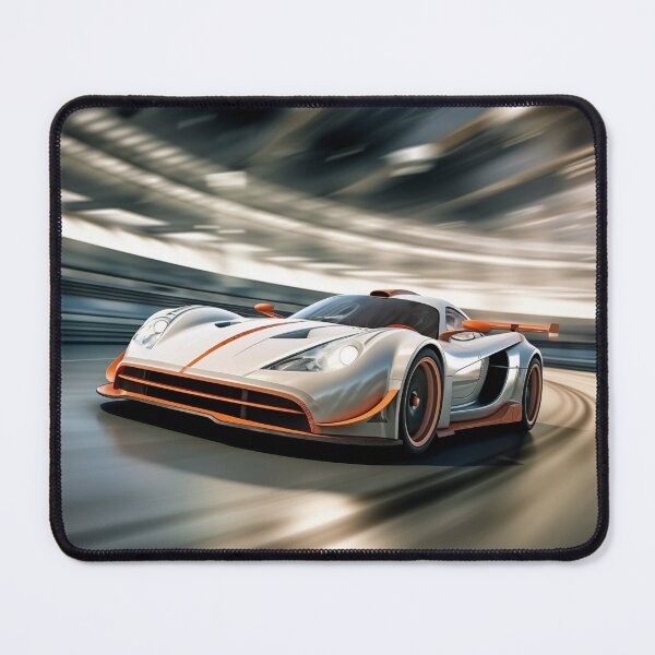 Item preview, Hypercar in Accelerated Motion on a Professional Racetrack designed and sold by WhimsyCanvasPrints.