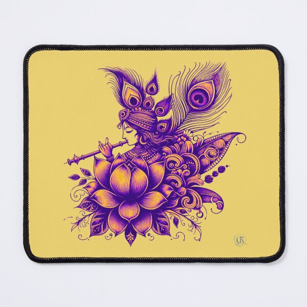Item preview, Krishna on Lotus with a peacock feather designed and sold by CK Designz.