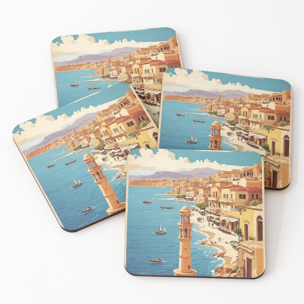 Item preview, Chania Greece Vintage Travel Tourism  designed and sold by TravelersGems.