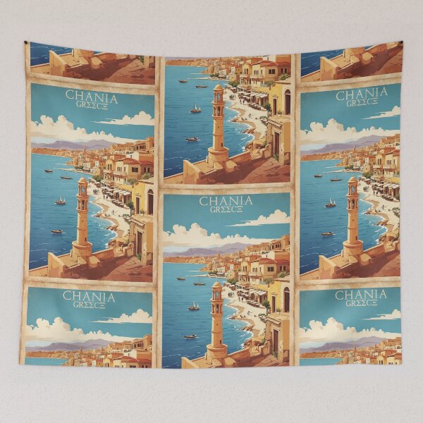 Item preview, Chania Greece Vintage Travel Tourism  designed and sold by TravelersGems.