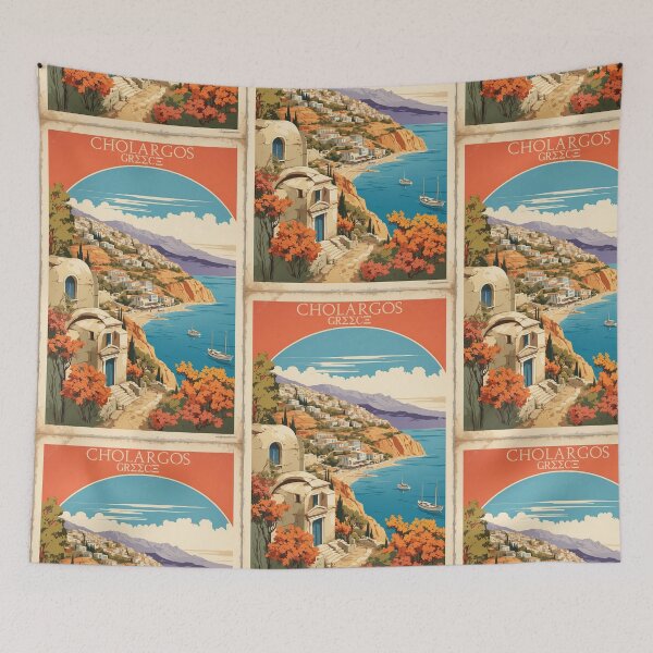 Item preview, Cholargo Greece Vintage Travel Tourism  designed and sold by TravelersGems.
