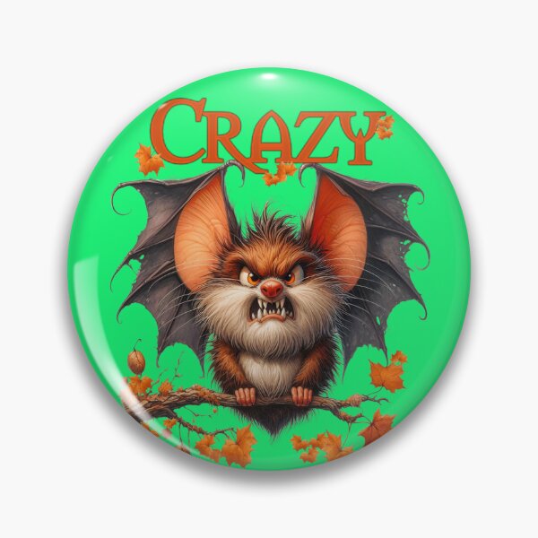 Item preview, This is one crazy angry bat hanging in a tree, fantasy art designed and sold by LoneAngel.