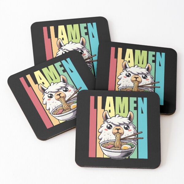 Item preview, Llamen Cute Llama Eating Ramen designed and sold by DetourShirts.
