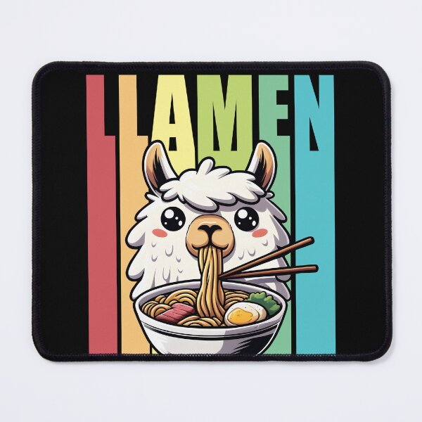 Item preview, Llamen Cute Llama Eating Ramen designed and sold by DetourShirts.