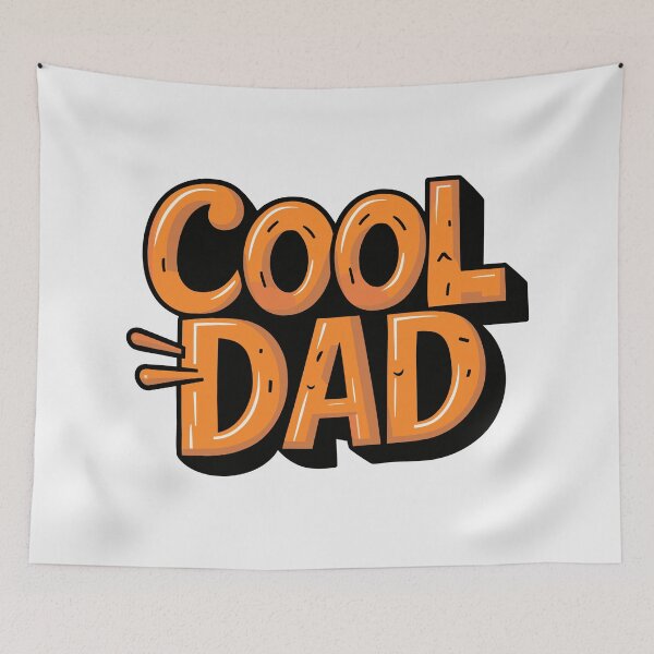 Item preview, "Trendy Cool Dad Sticker: Dynamic Typography for Father's Day Fun designed and sold by HahaHandlesHub.