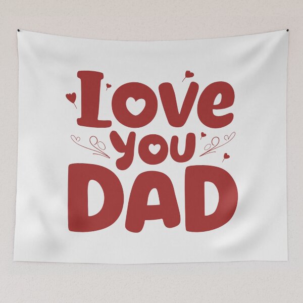 Item preview, Heartfelt Love: Whimsical 'I Love You Dad' Typography Sticker - Father's Day Art designed and sold by HahaHandlesHub.