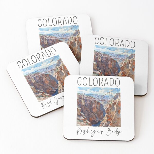 Item preview, A Watercolor Design of the Royal Gorge Bridge - Colorado - US designed and sold by Sketch-Shack.