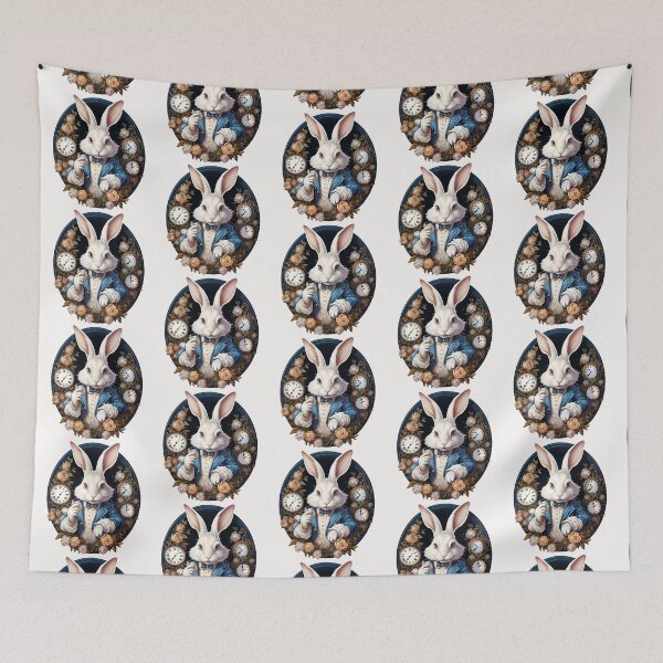Item preview, White Rabbit Alice in Wonderland Watches and roses designed and sold by AngelinaBezm.