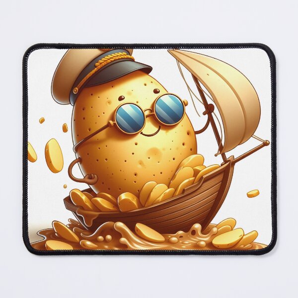 Item preview, potato ship designed and sold by SabyDigitalArt.