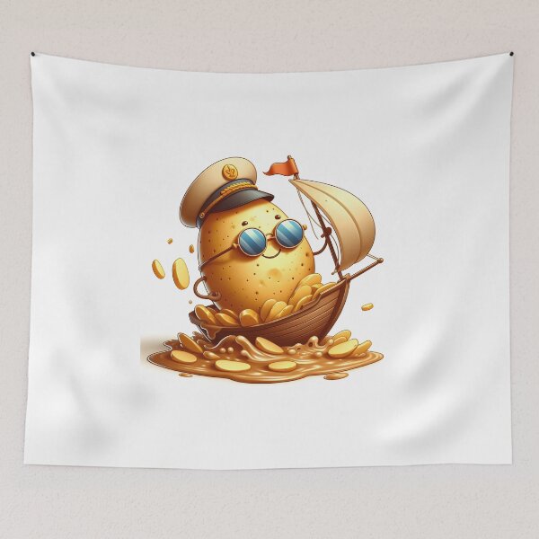Item preview, potato ship designed and sold by SabyDigitalArt.