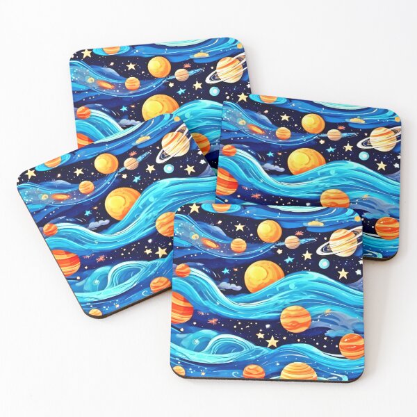 Item preview, Celestial Cartoons: High Waves and Starry Skies designed and sold by Health And Fitness Posts e-Store.