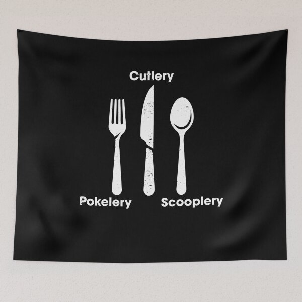 Item preview, Funny Kitchen Pokelery, Scooplery, Cutlery Utensils Meme designed and sold by elderberry.
